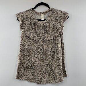 Lilypad Leopard Print Brown/Black Top size small